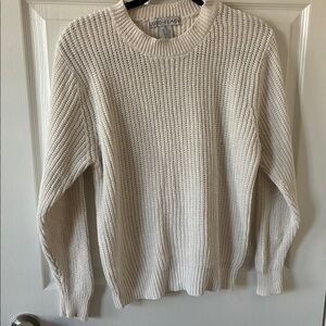 Women's Cream Crewneck Sweater